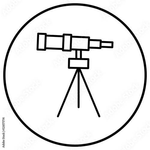 Telescope Line Icon