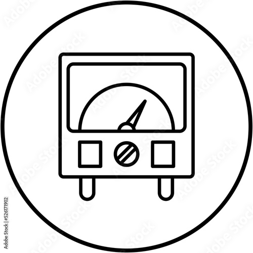 Ammeter Line Icon