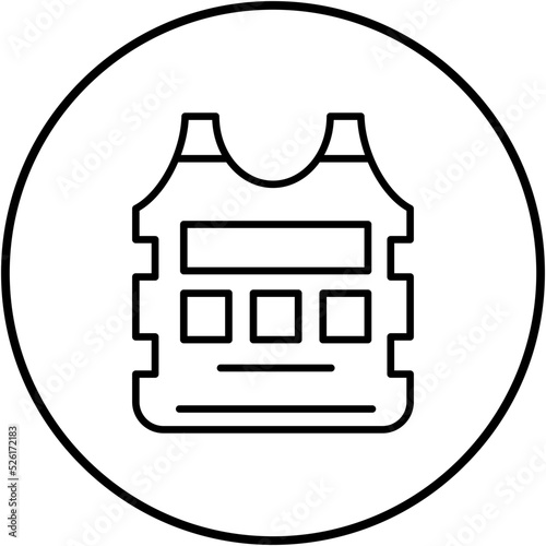 Bulletproof Vest Line Icon