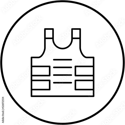 Bulletproof Vest Line Icon