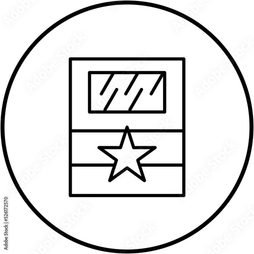 Police Shield Line Icon
