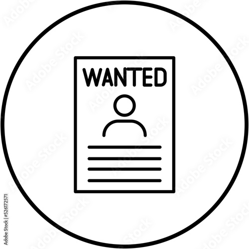 Wanted Line Icon