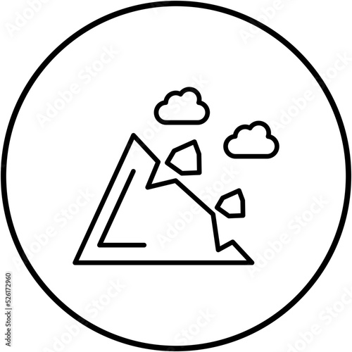 Landslide Line Icon