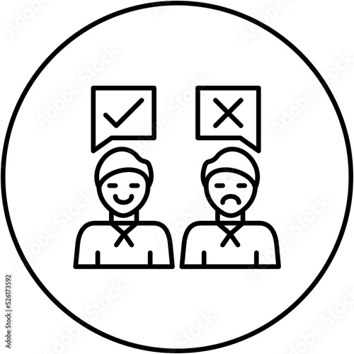 Disagree Line Icon