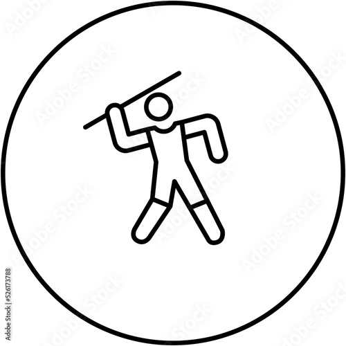 Javelin Line Icon