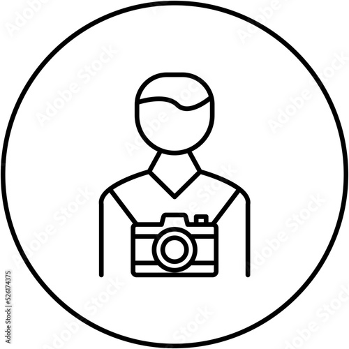 Cameraman Line Icon