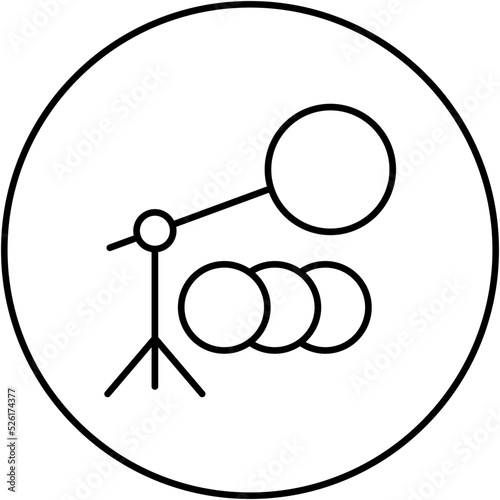 Camera Reflector Line Icon