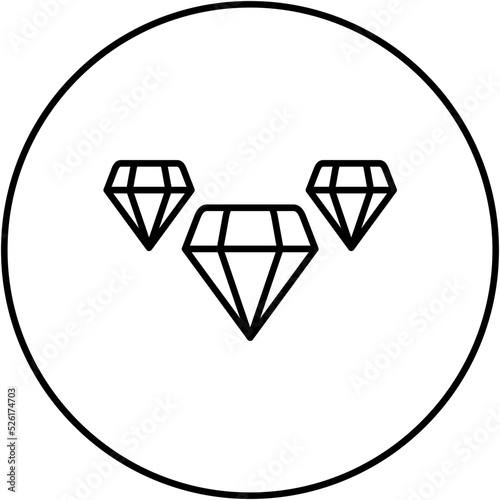 Diamonds Line Icon
