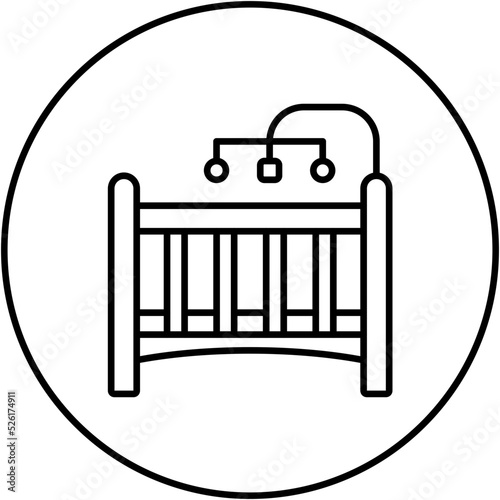 Baby Crib Line Icon