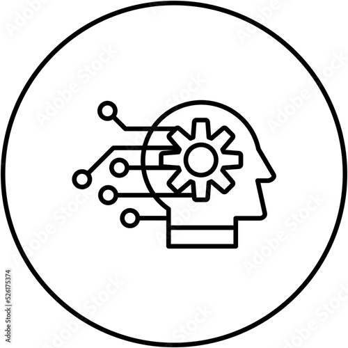 Machine Learning Line Icon