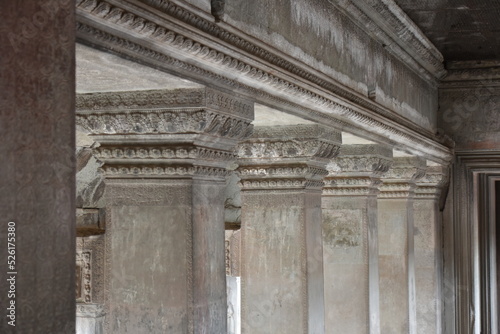 Upper Portion of a Colonnade in Angkor Wat, Siem Reap, Cambodia