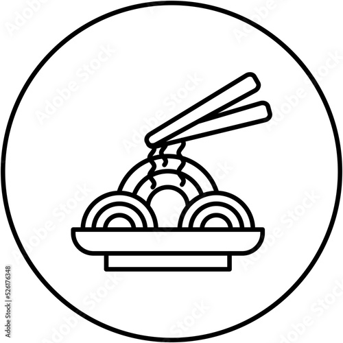 Pad Thai Line Icon