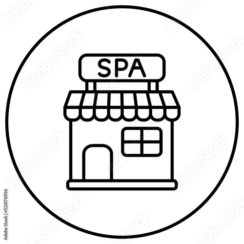 Spa Center Line Icon