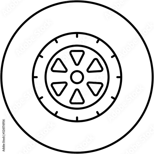 Wheel Line Icon
