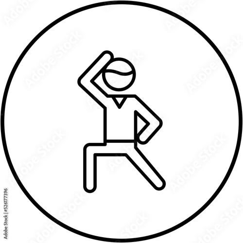 Aerobics Stand Line Icon