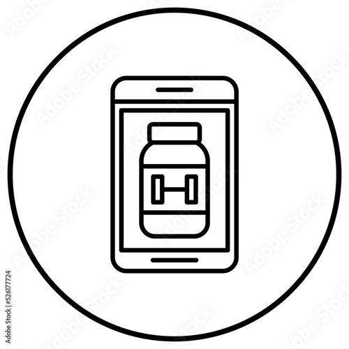 Protein Powder Line Icon