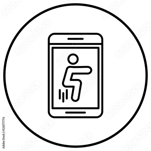 Squat Line Icon