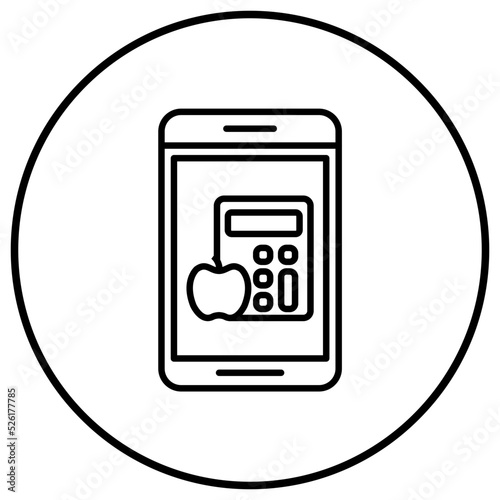 Calorie Calculator Line Icon