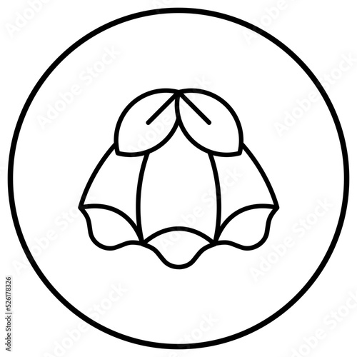 Pea Flower Line Icon