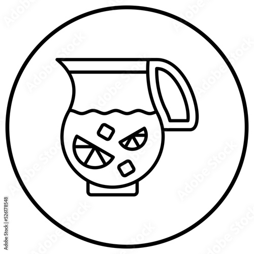 Lemonade Jug Line Icon