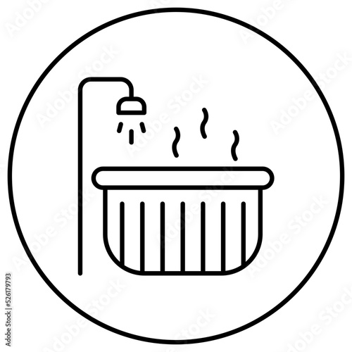 Hot Tub Line Icon