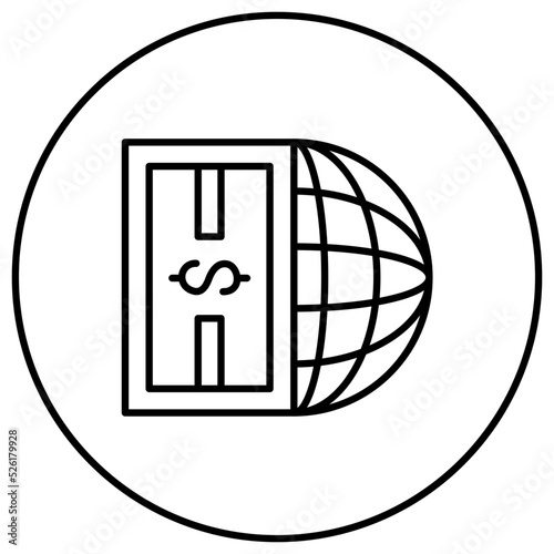 Global Earning Line Icon