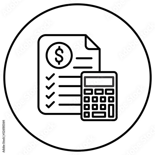 Budget Estimate Line Icon
