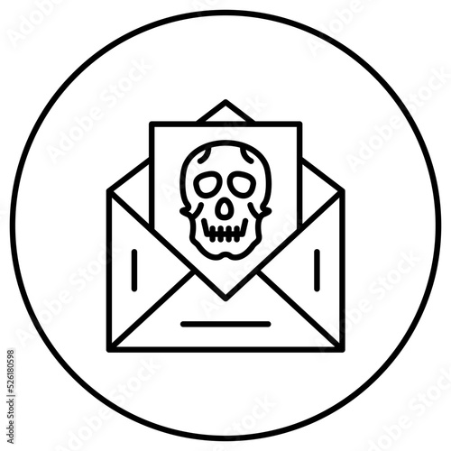 Spam Email Line Icon