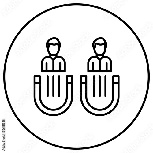 User Attraction Line Icon