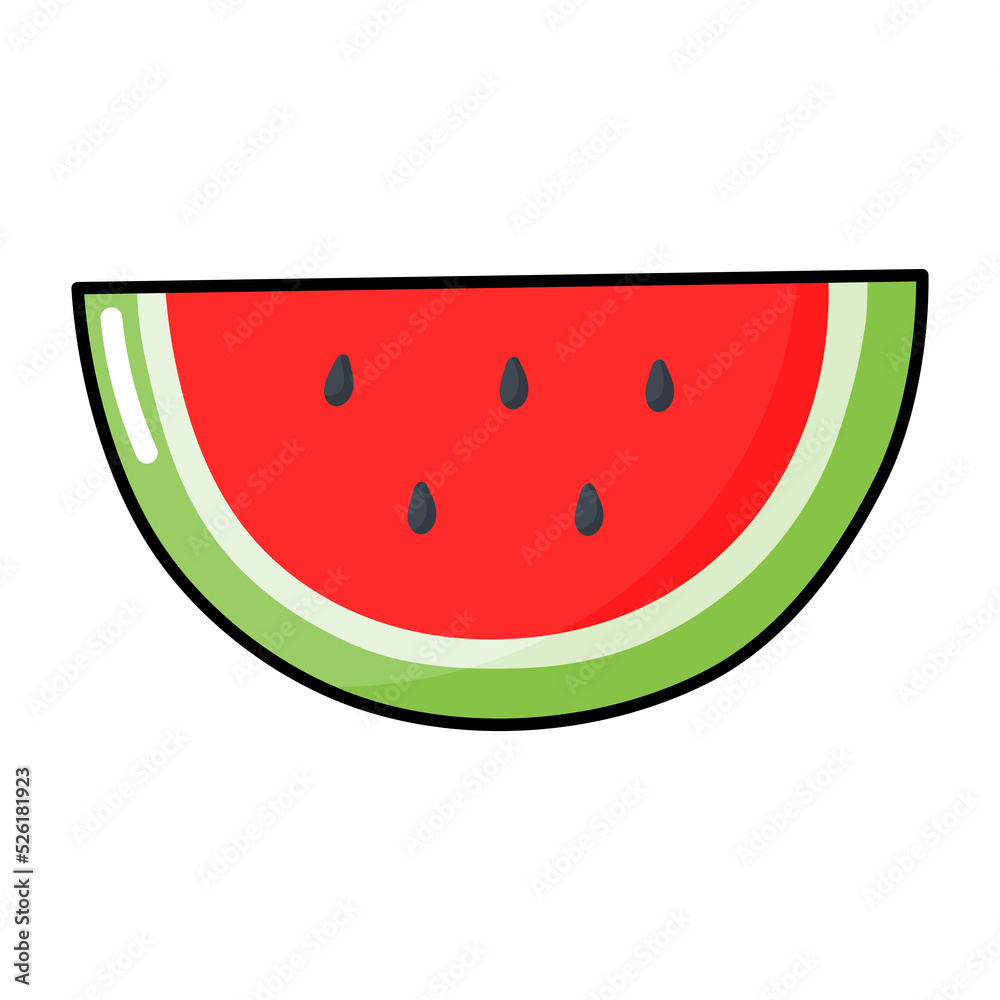 Watermelon icon. Watermelon icon.