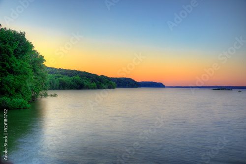 Lake Barkley at Dusk Lake Barkley Kentucky A pleasing view of Lake Barkley taken from under the Lake Barkley Bridge on US 68, just minutes after sunset on a cloudless evening.