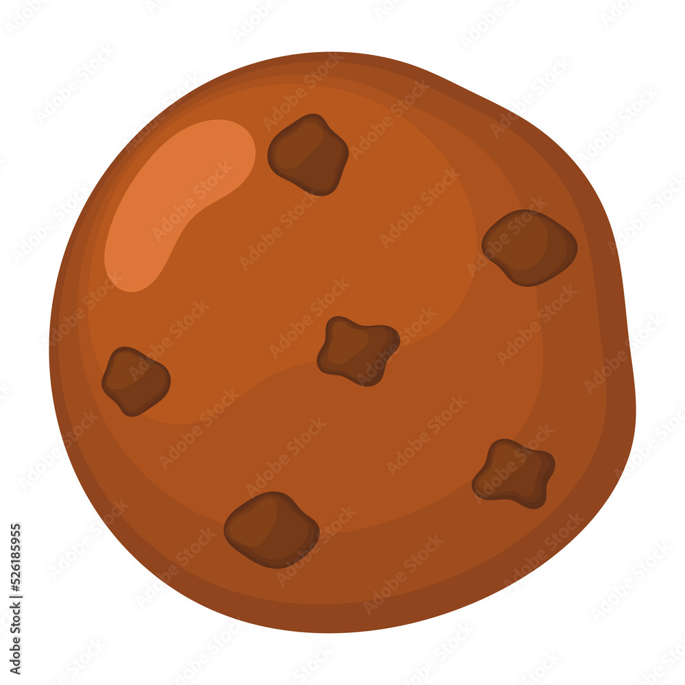 Chocolte chip cookie icon. Chocolte chip cookie icon.