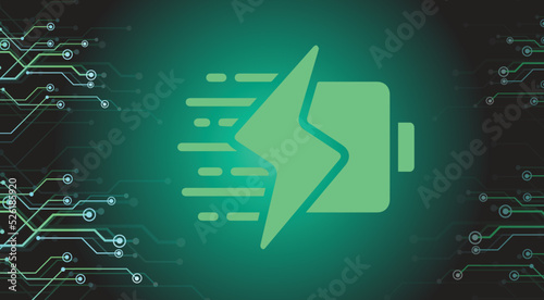 Lithium icon rechargeable. battery power charging icon shape. The battery starts recharging. the electric energy supply. status battery load isolated background