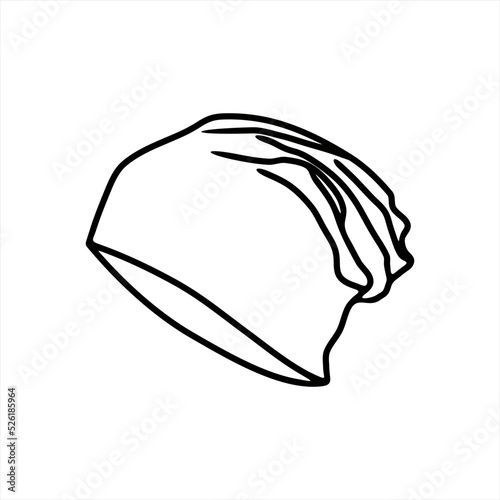 simple line art of warm winter beanie