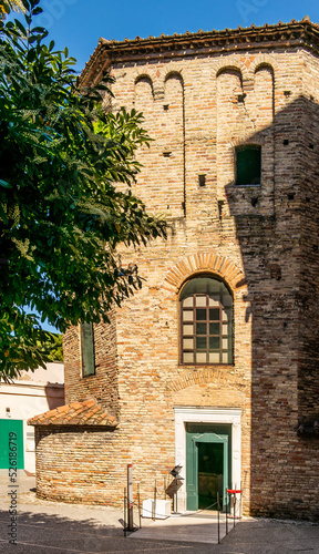 Entrance of the Neonian Baptistery in Ravenna, Emilia Romagna - Italy photo