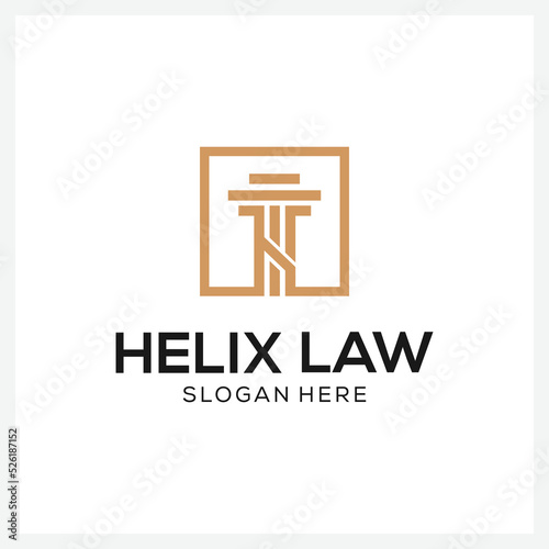 monogram law firm letter H logo design template
