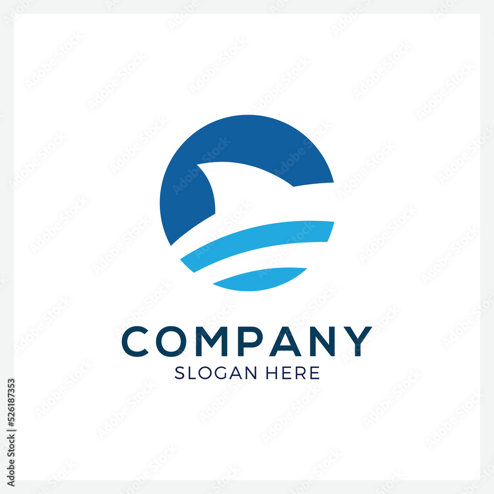 blue whale vector logo design logo template for business blue whale vector logo design logo template for business