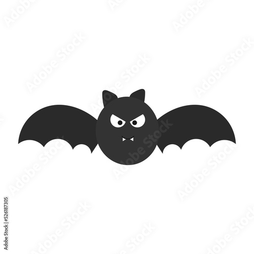 Bat vampire happy halloween cute cartoon icon.