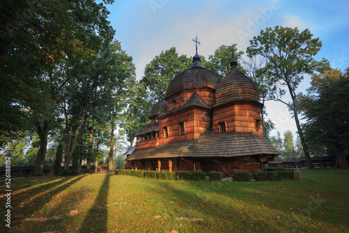 wooden Greek Catholic church in Chotyniec, Poland photo