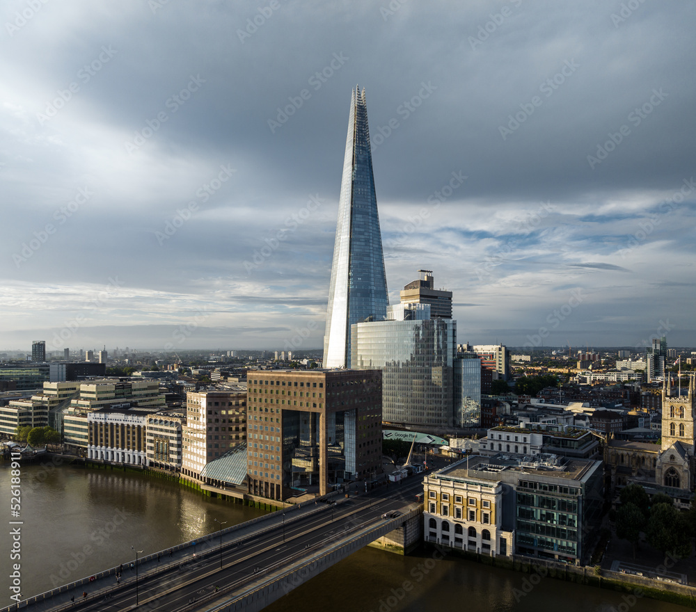 London city shard aerial view 