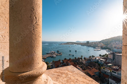 Fototapeta Naklejka Na Ścianę i Meble -  View of Split From Bell Tower of St. Dominus Cathedral