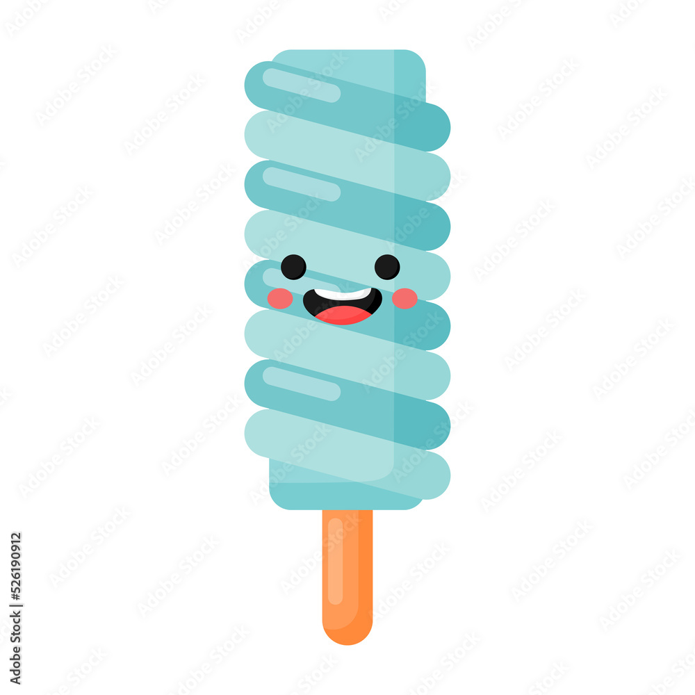 Ice cream kawaii icon.