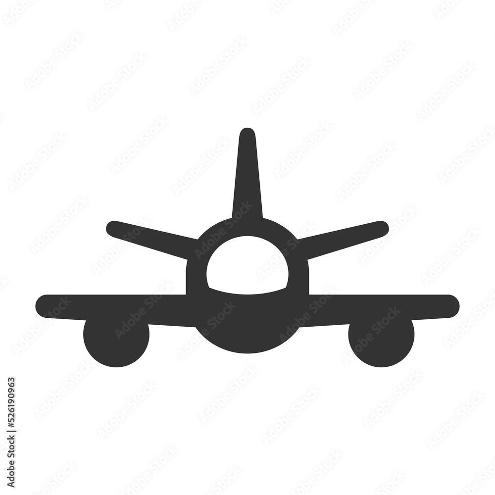 Airplane black icon commercial transportation. Airplane black icon commercial transportation.