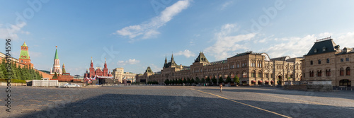 Moscow, Russia, 6 June 2022: Morning landscape around the Red Square and the Kremlin