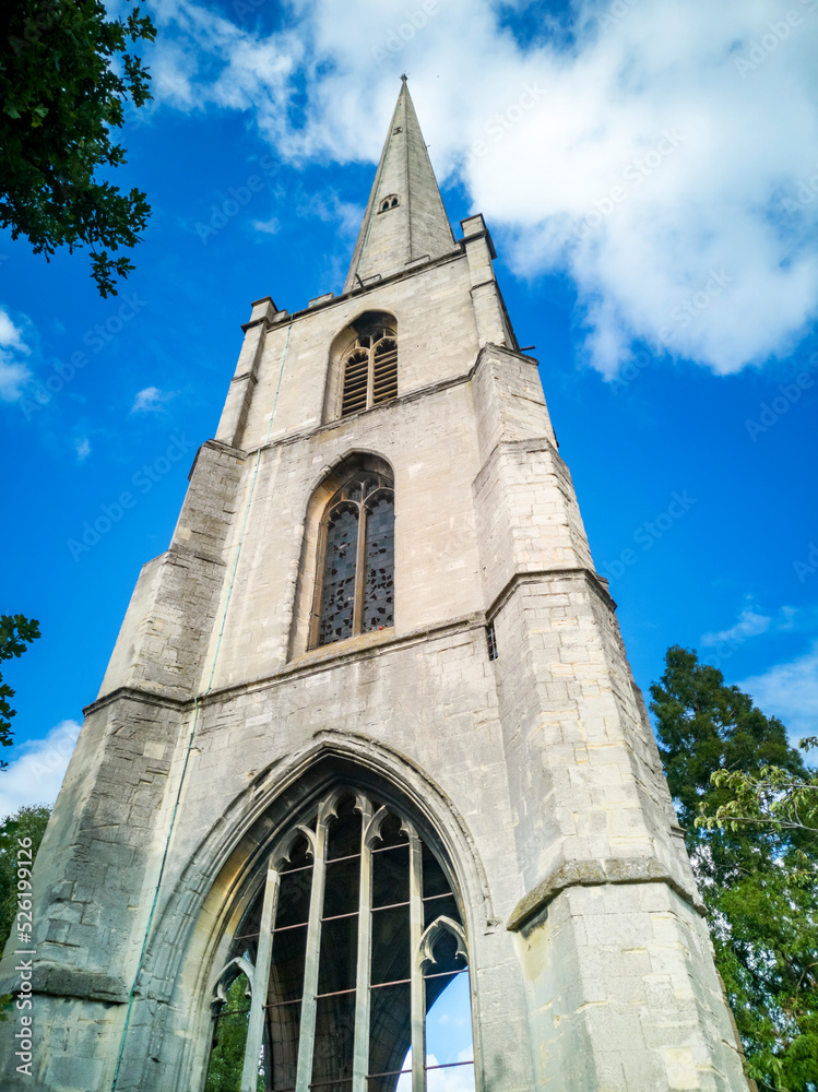 Saint Andrew's Church ruins,Worcester,England,UK.