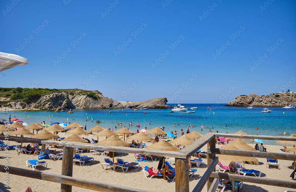Menorca, Spain: View of Arenal d'es Castell beach in Menorca, Spain Menorca, Spain: View of Arenal d'es Castell beach in Menorca, Spain