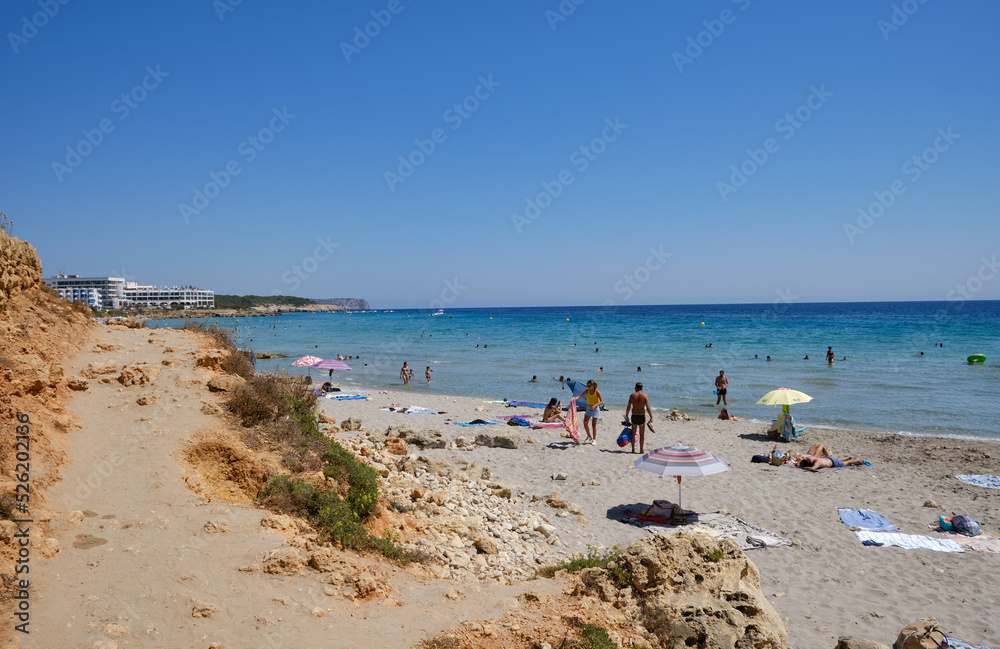 Menorca, Spain: view of Santo Tomas beach south coast in Menorca Menorca, Spain: view of Santo Tomas beach south coast in Menorca