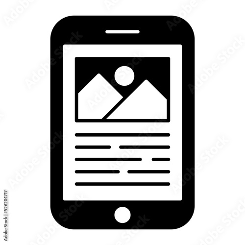 Mobile Post Glyph Icon