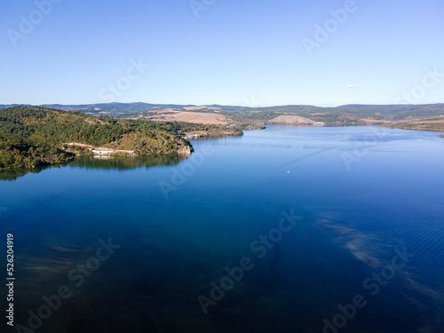 Aerial view of Pchelina Reservoir  Bulgaria