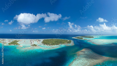Fotografie, Obraz Drone French Polynesia Tahiti Moorea Fakarava